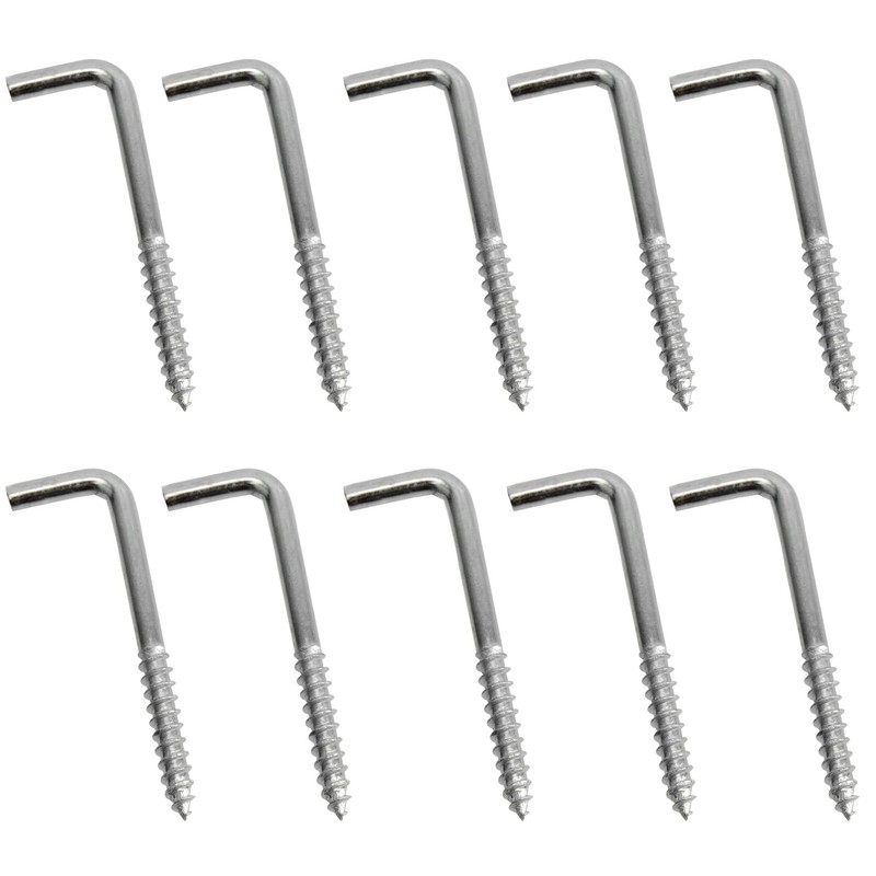 RUIAN Square Bend Hooks, Carbon Steel Self-Tapping Screw Hooks L