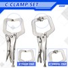 10 Pcs Locking C Clamp Set, Locking Pliers with Fixed