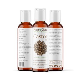 Castor Oil 2 fl. oz. Unrefined, 100% Pure Natural Hexane-Free, USP Grade, Hair Growth, Eyebrows and Eyelashes. Skin, Face and Body Moisturizer.