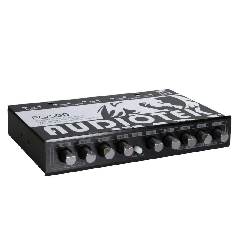 Audiotek AT-EQ500 5-Band Car Audio Graphic Equalizer with Sub Output