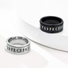 nylry Viking Fidget Rings for Men Runes Anxiety Ring Stainless