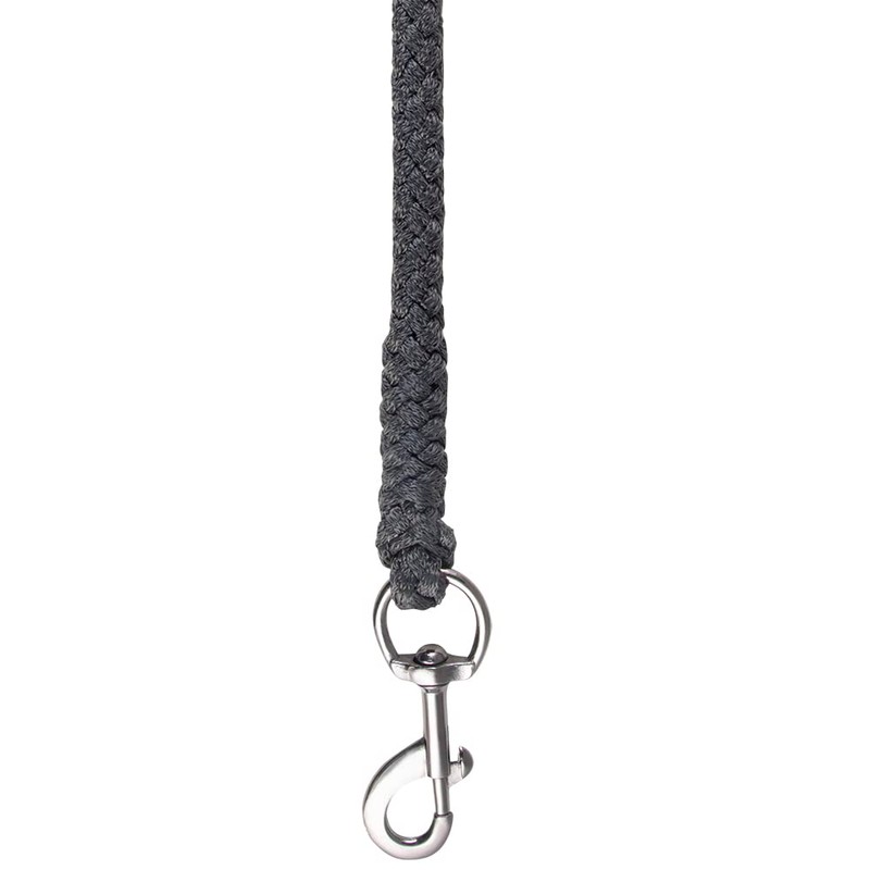 PFIFF 102963 Lead Rope with Carabiner Hook, Plain Knit, Grey,