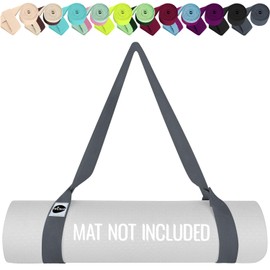 [New 2025] TECEUM Yoga Mat Strap – 30+ Colors – Adjustable Mat Holder Sling for All Mats [Mat Not Included]