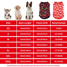 JpGdn Valentines Dog Shirts for XXL Girl Boy Male Female Sleeveless Tank Top Tee Vest T-Shirts Black Red Outfit Pack of 2