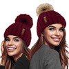 TOSKATOK Ladies Girls Chunky 3 in 1 Rib Beanie Hat