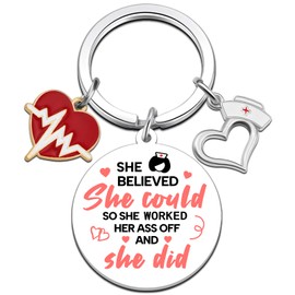 Nurse Gifts For Women Inspirational Nurse Keychain Small Gifts For Nurse Female Birthday Nurses Day Appreciation Gifts For Her Funny Medical Assistant Gifts Keyring Ideas