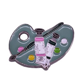 Painters Palette Brooch Enamel Art Brooch for Coat Dress Sweater Shawl Handbag Decoration Festival Jewelry Charm Gift for Artist Student Teacher