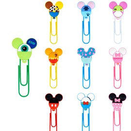 10PCS Cute Mouse Paper Clips, Bookmark Book File Page Marker Clips for Teacher & Students, Desk Accessories Stationery for Office School, Office Supplies Decor for Women Kids Adult