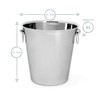 Rink Drink Champagne/Wine/Ice Chiller Bucket - Stainless Steel - 4