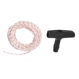 Recoil Starter Rope 10-Meter Pull Cord with 5pcs Starter Handle for Lawn Mower Chainsaw String Trimmer Edger Brush Cutter Engine Parts