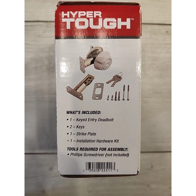 Hyper Tough New Hyper Tough Keyed Entry Single Cylinder Deadbolt,