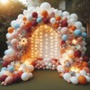 Party Balloons Pack 25pcs 10 inch Orange Sand White Light