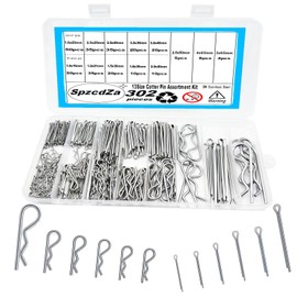 Cotter Pin Assortment Kit,SpzcdZa 302pcs 13 Size Cotter Pins Assortment Kit 304 Stainless Steel R Clips Hardware Pins & Hairpin Cotter Pins Set for Trucks, Engine Repair