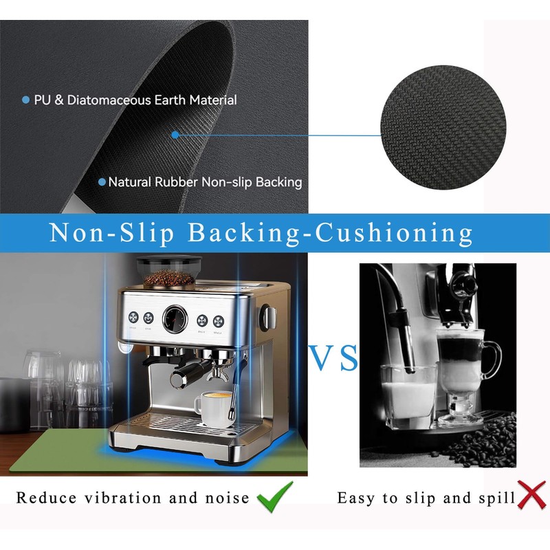 Coffee Mat for Countertops ,Coffee Bar Accessories Fit Under Coffee