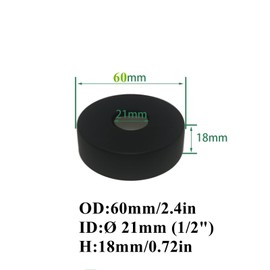 2 pieces diameter 21 mm (1/2 inch) cover rosette stainless steel, threaded osette, black, rosette tap, pipe cover, cover rosette black, rosettes for shower fittings, taps, angle valve (black, 60 x 18)