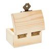 Wooden Treasure Chest with Curved Lid and Metal Clasp, DIY