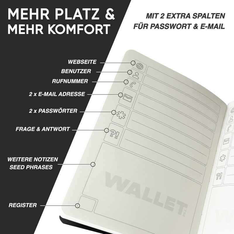 NORTHERN NOTES® - Premium Password Book - High Quality Notebook