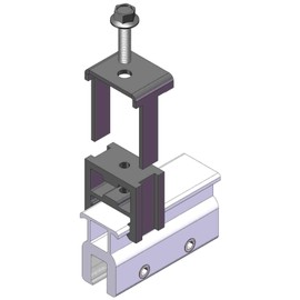 4 Pack End Clamp MageClamp Mounting Kits for Standing Seam Metal Roof Solar Panel Module Racking Installation