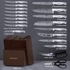 Knife Set, Astercook 21 Pieces Kitchen Knife Set with Built-in