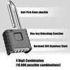 Diyife Heavy Duty Combination Padlocks Outdoor, [Weatherproof] Long Shackle 52mm