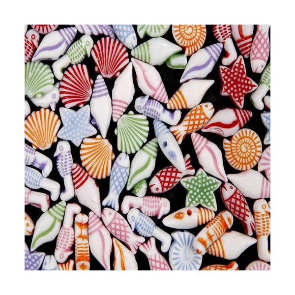 Plastic Sea Shell Beads 50g by BCreative ®