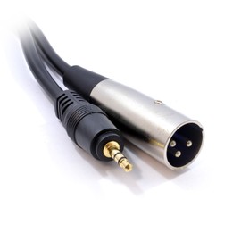 kenable 3.5mm Stereo Jack PC/Laptop to XLR Male Mixer/Speaker 2m [2 metres]