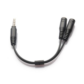 KICHOUSE Y Splitter Audio Adapter Cable Male to Female Headphone Mic Ports for Laptops Portable Devices Compact Design for Easy Portability