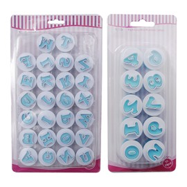 Juego de 26 cortadores de galletas con letras del alfabeto, fondant, pasteles, galletas, forma de letra, manualidades, galletas, alfabeto, letras, herramienta para tartas (letra mayúscula, forma de letra con número)
