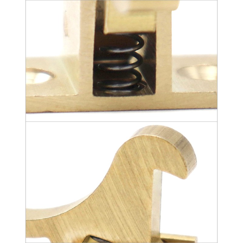 QWORK Brass Heavy Duty Elbow Latch Cabinet Door/Window Catch, 4