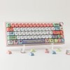 Tsungup MOA Profile Keycaps,126 Keys PBT Cute Funny Smiley Keycaps