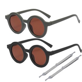 GWAWG Pack of 2 Baby Sunglasses, Polarised Children's Sunglasses for 0-3 Years, UV Protection Glasses, Flexible Frame for Boys and Girls, Yellow blue