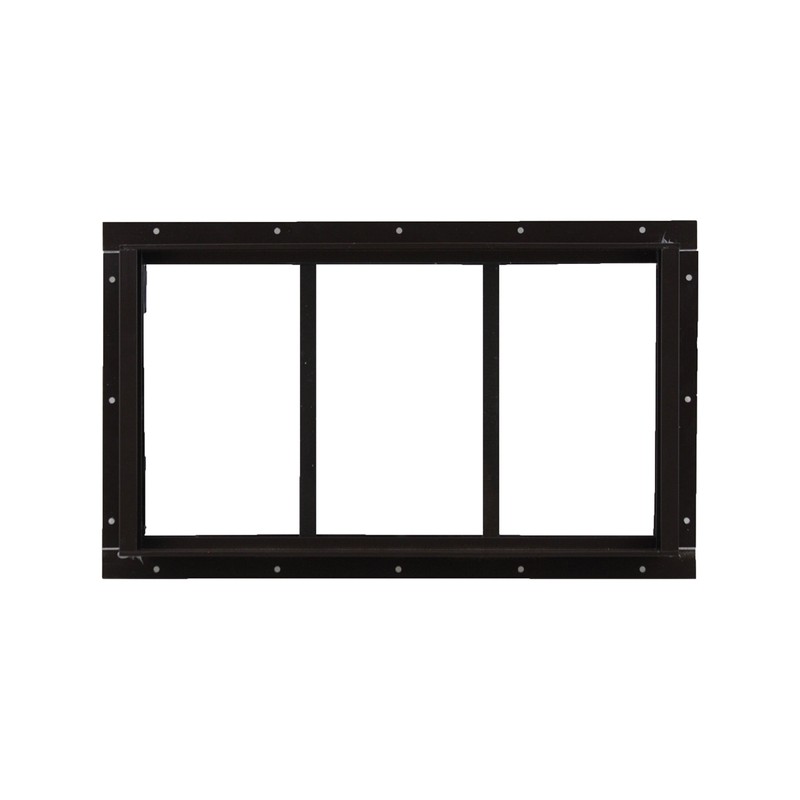 Shed Transom Window 10" X 18" Brown Flush with Safety