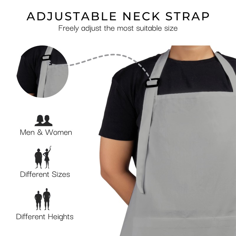 Set of 2 Chef Apron for Boys Girls with 3