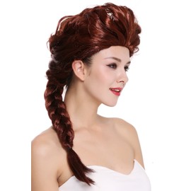 WIG ME UP - 051-P340 Baroque Women's Wig Carnival Cosplay Wild Brown Deer Brown Long Braid 65 cm