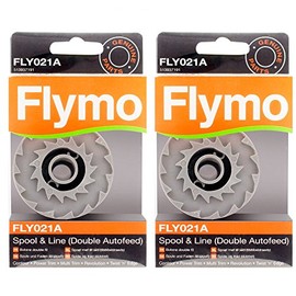 Flymo Genuine Contour XT/Auto/Auto Plus Strimmer Spool & Line Double Autofeed (Pack of 2, FLY021A)
