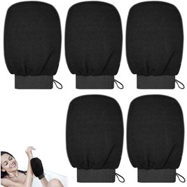 Guantes Exfoliantes para Baño Negros 5 Pcs LBYHZS Hammam y Piel Muerta