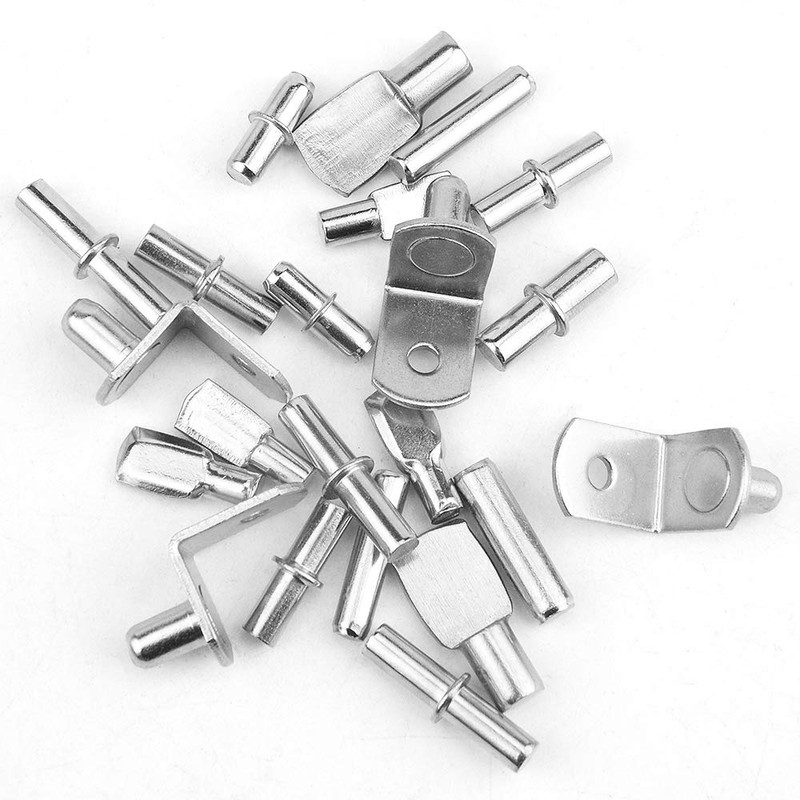 TOVOT 100PCS Shelf Pins Assortment Kit 4 Styles Shelf Support