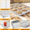 P&P CHEF Stainless Steel Baking Sheet Set with Rack, 17.5
