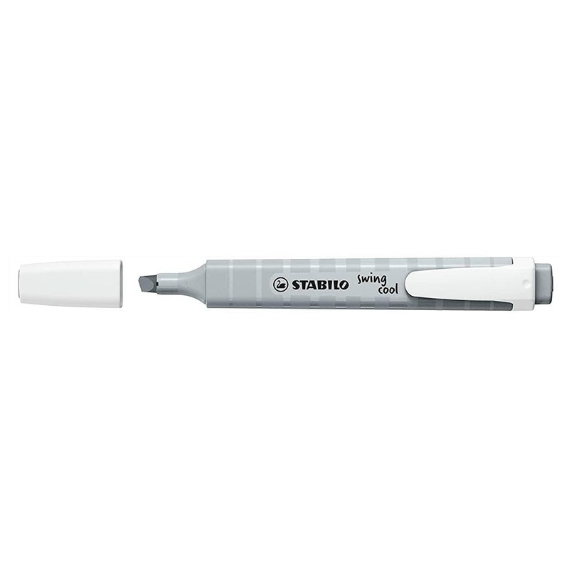 STABILO Swing Cool Highlighters Pastel Bevel Tip Silk Grey Pack