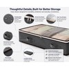 Non-Woven Fabric Storage Box Organizer with Lid - Foldable Clothes