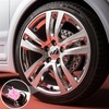 MEAJOO 4PCS Crown Bling Tire Stem Valve Caps, Crystal Diamond