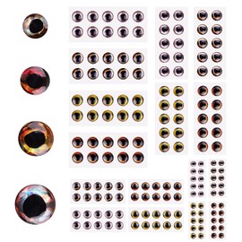 Fishing Lure Eyes 3D/4D/5D Fly Fishing Eyes Holographic Bait Rig Lure Eyes for Making Fishing Lure Fly Tying Jigs Streamer Flies Fish Eyes 3mm 4mm 5mm 6mm 8mm 10mm