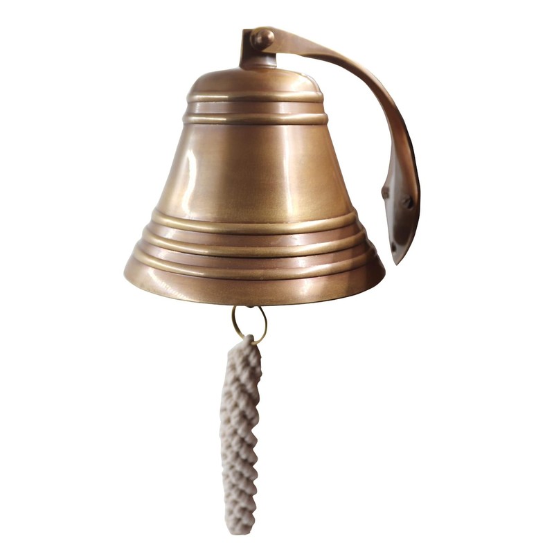 5" Solid Antique Brass Bell Quality Marine Wall Mounted Ship