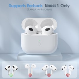 Meliif Wireless Charging Case for AirPods 4 USB C Port，Replacement Cases Compatible with Air Pod 4, Qi-Certified with Bluetooth Pairing Sync Button