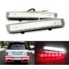 2x Clear Lens Rear Bumper Reflector LED Fog Tail Stop