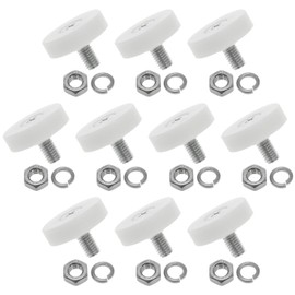 Dookoe 25mm Diameter Bearing Nylon Small Pulley Drawer Pulley Door Furniture Cabinet Pulley Positioning Roller File Cabinet Pulley (with Spring Washer and Nut) -10PCS