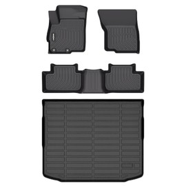 GINOWY-Floor Mats & Cargo Liner for Mitsubihi Outlander Sport 2011-2024, TPE All Weather Outlander Car Mats, Non-Slip Trunk Mat Floor Liners Waterproof Custom Fit Accessories Mats Black