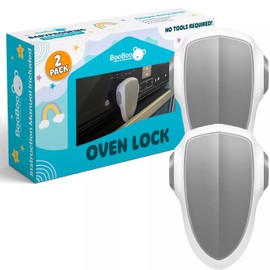 Booboo® Oven Lock x2pc Premium Child Oven Lock for Oven Doors - Childproofing Kitchen Safety, Heat Resistant Design, Baby Oven Guard - Easy Installaition Baby Proof Oven Lock