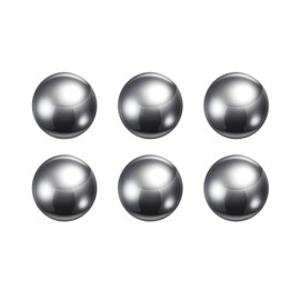 sourcing map 6pcs Precision Balls 20mm Diameter G25 Chrome Steel Ball for Bearings, Silver