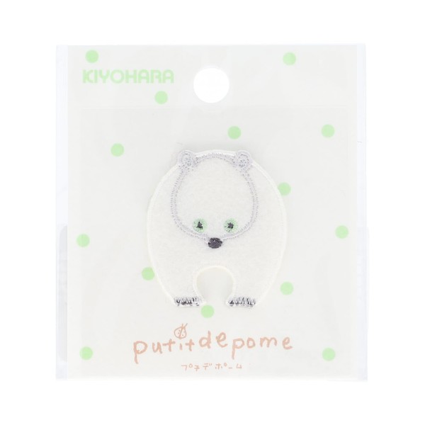 KIYOHARA PTM-458 puti de pome Patch, Polar Bear, W x